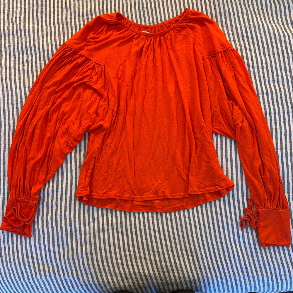Free People Women's Red Blouse
